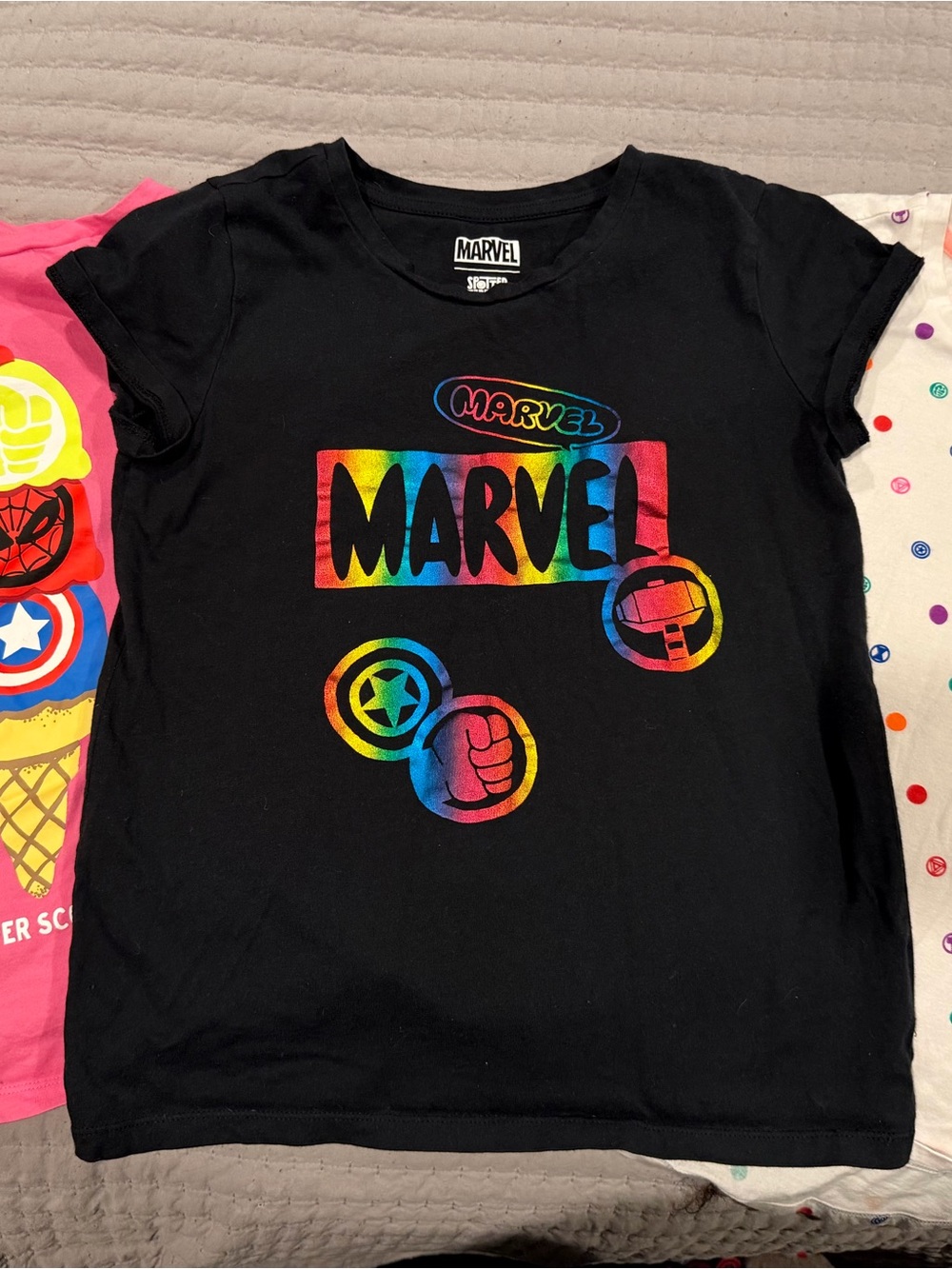 Set of 3 Marvel girls tees size 12